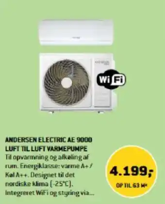 XL-BYG ANDERSEN ELECTRIC AE 9000 LUFT TIL LUFT VARMEPUMPE tilbud