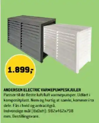 XL-BYG ANDERSEN ELECTRIC VARMEPUMPESKJULER tilbud