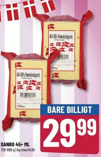 Løvbjerg Danbo 45+ ML 720-880g tilbud