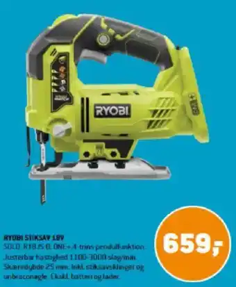 XL-BYG RYOBI STIKSAV 18V tilbud