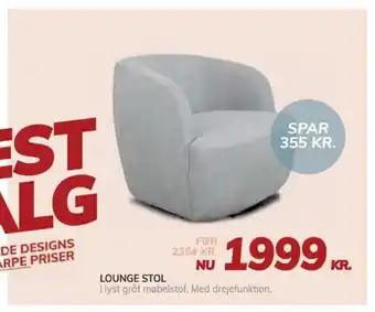 Daells Bolighus LOUNGE STOL tilbud