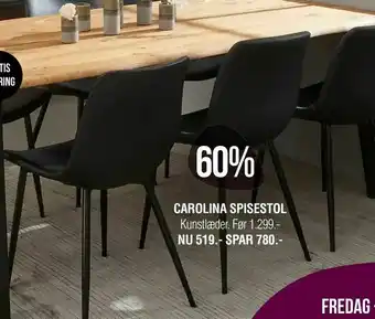 Ilva Carolina spisestol tilbud