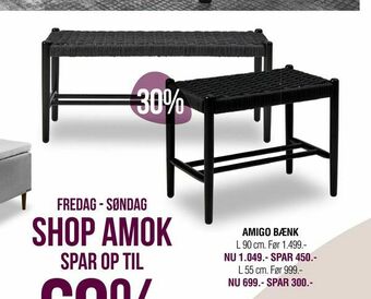 Ilva Amigo bænk tilbud