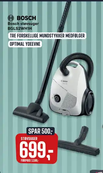 Skousen Bosch støvsuger BGLS2WH1H tilbud