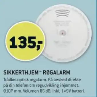 XL-BYG SIKKERTHJEM RØGALARM tilbud