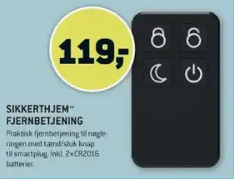XL-BYG SIKKERTHJEM FJERNBETJENING tilbud