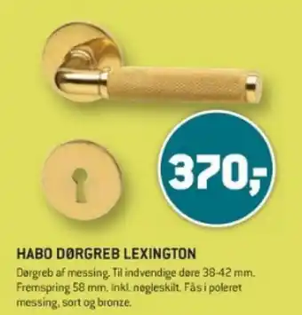 XL-BYG HABO DØRGREB LEXINGTON tilbud