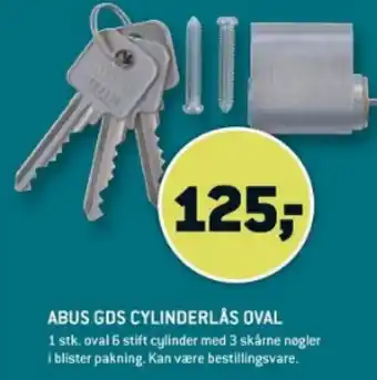 XL-BYG ABUS GDS CYLINDERLÅS OVAL tilbud