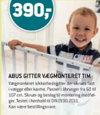 XL-BYG ABUS GITTER VÆGMONTERET TIM tilbud