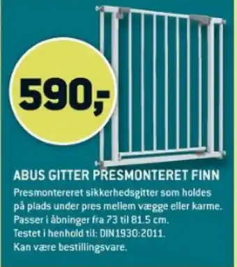 ABUS GITTER PRESMONTERET FINN