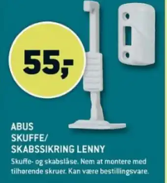 XL-BYG ABUS SKUFFE/ SKABSSIKRING LENNY tilbud