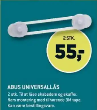 XL-BYG ABUS UNIVERSALLÅS tilbud