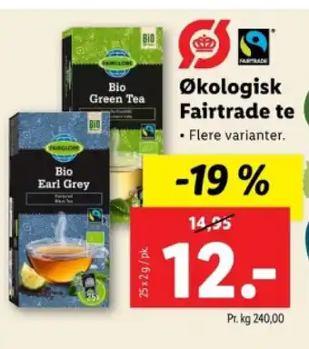 Lidl Økologisk Fairtrade te tilbud