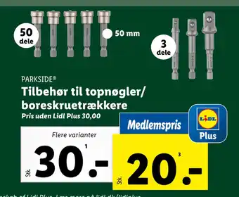 Lidl Tilbehør til topnøgler/ boreskruetrækkere tilbud