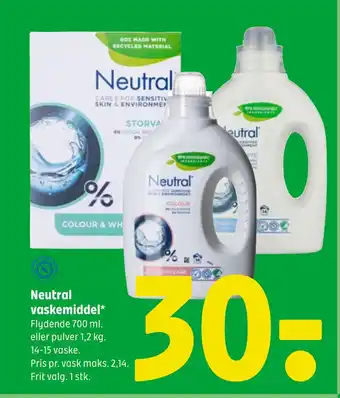 Coop 365 Neutral vaskemiddel tilbud