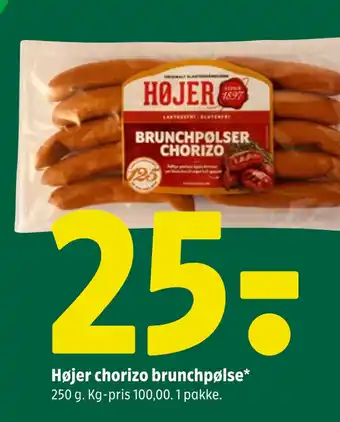 Coop 365 Højer chorizo brunchpølse tilbud