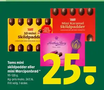 Coop 365 Toms mini skildpadder eller mini Marcipanbrød tilbud