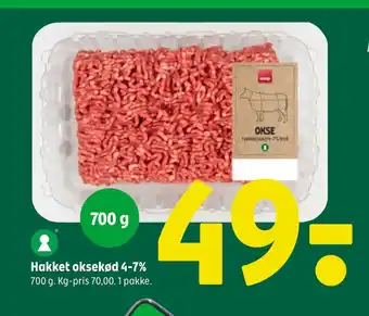 Coop 365 Hakket oksekød 4-7% tilbud