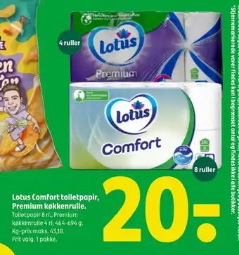 Coop 365 Lotus Comfort toiletpapir, Premium køkkenrulle tilbud