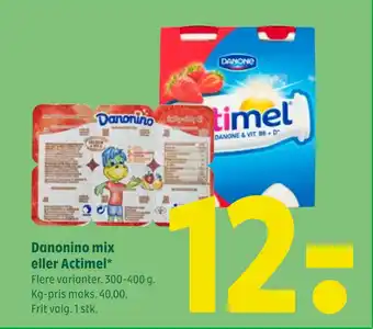 Coop 365 Danonino mix eller Actimel tilbud