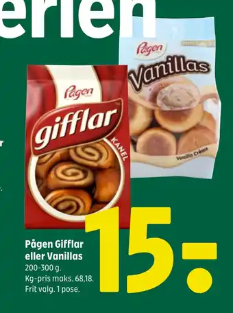 Coop 365 Pågen Gifflar eller Vanillas tilbud