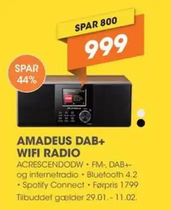 Expert AMADEUS DAB+ WIFI RADIO tilbud
