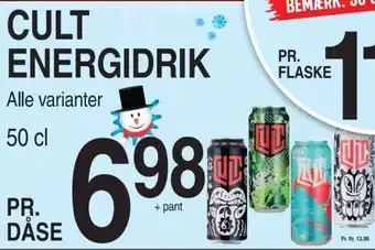 ABC Lavpris CULT ENERGIDRIK tilbud