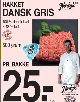 ABC Lavpris HAKKET DANSK GRIS tilbud