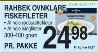 ABC Lavpris RAHBEK OVNKLARE FISKEFILETER tilbud