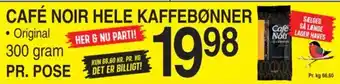 ABC Lavpris CAFÉ NOIR HELE KAFFEBØNNER tilbud