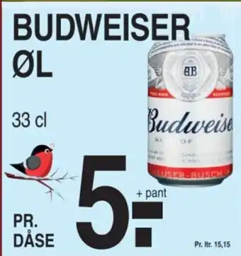 ABC Lavpris BUDWEISER ØL tilbud