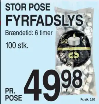 ABC Lavpris STOR POSE FYRFADSLYS tilbud