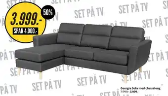 My Home Georgia Sofa med chaiselong tilbud