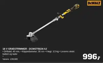 Bygma 18 V GRÆSTRIMMER - DCMST561N-XJ tilbud