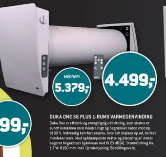 XL-BYG DUKA ONE S6 PLUS 1-RUMS VARMEGENVINDING tilbud