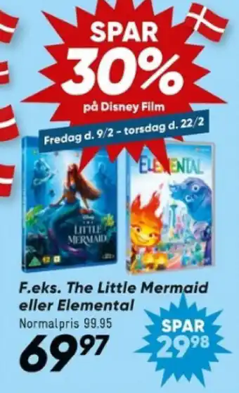 F.eks. The Little Mermaid eller Elemental