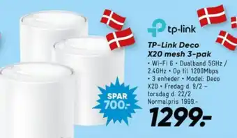 Bilka TP-Link Deco X20 mesh 3-pak tilbud