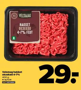 Netto Velsmag hakket oksekød 4-7% tilbud