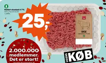 Kvickly Hakket oksekød 4-7% tilbud