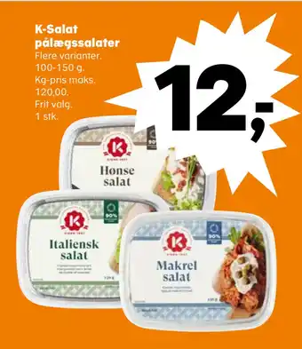 SuperBrugsen K-Salat pålægssalater tilbud