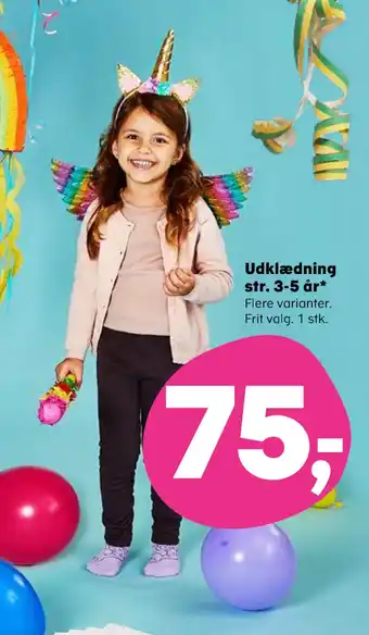Udklædning str. 3-5 år