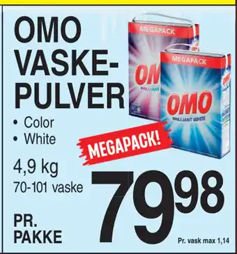 ABC Lavpris OMO VASKEPULVER tilbud