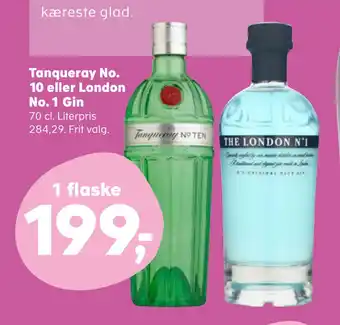 SuperBrugsen Tanqueray No. 10 eller London No. 1 Gin tilbud