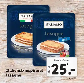 Lidl Italiensk-inspireret lasagne tilbud