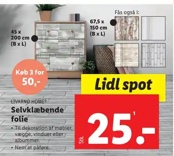 Lidl Selvklæbende folie tilbud