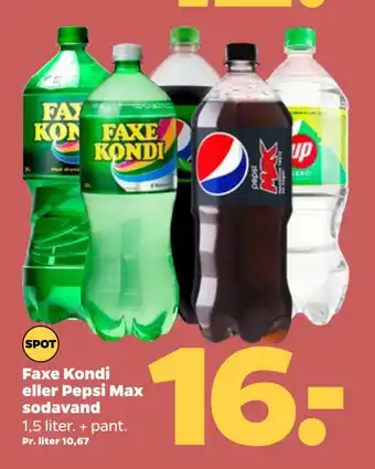 Netto Faxe Kondi eller Pepsi Max sodavand tilbud