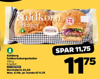 Netto Kohberg fuldkornsburgerboller tilbud