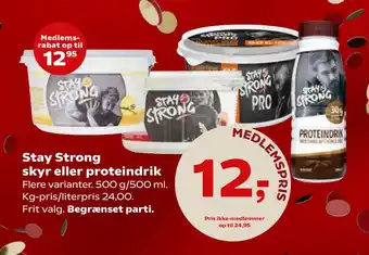 SuperBrugsen Stay Strong skyr eller proteindrik tilbud