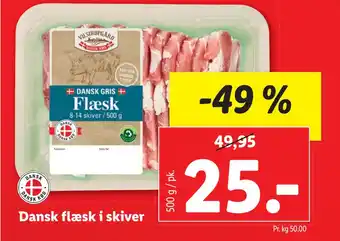 Lidl Dansk flæsk i skiver tilbud