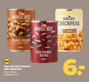 Netto Harvest Best bønner eller kikærter tilbud